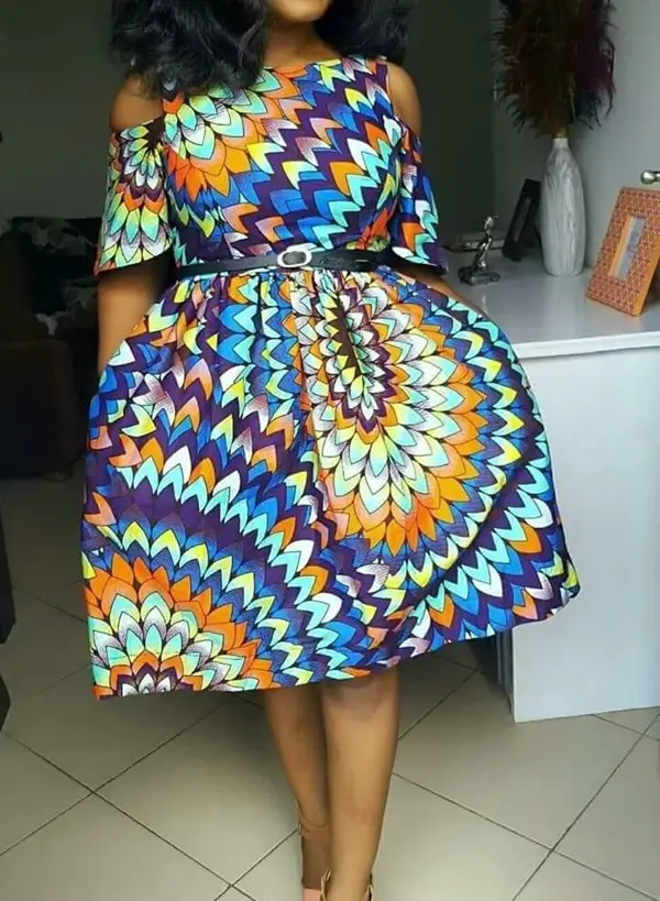 3 yard ankara styles short gown 1