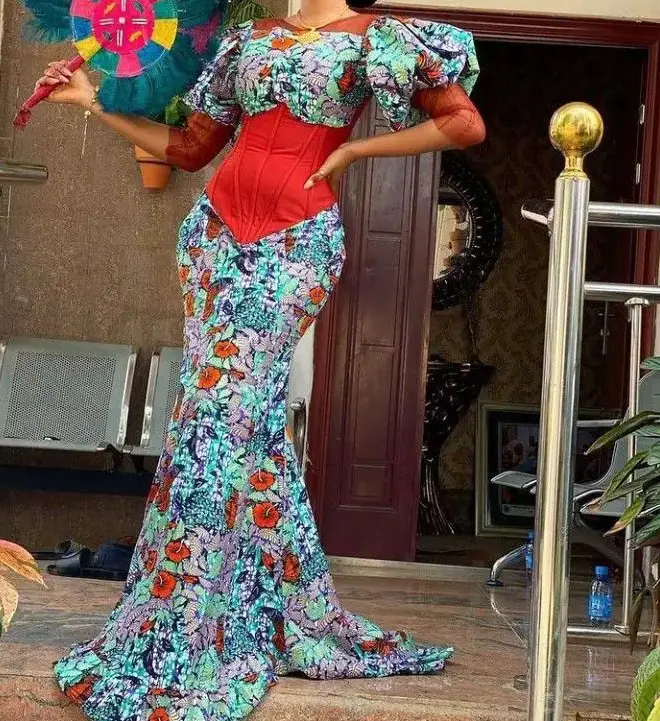 ankara corset gown styles 12