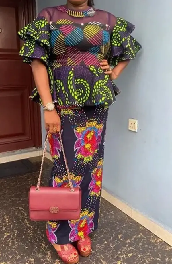 Ankara wrapper outlet and blouse styles