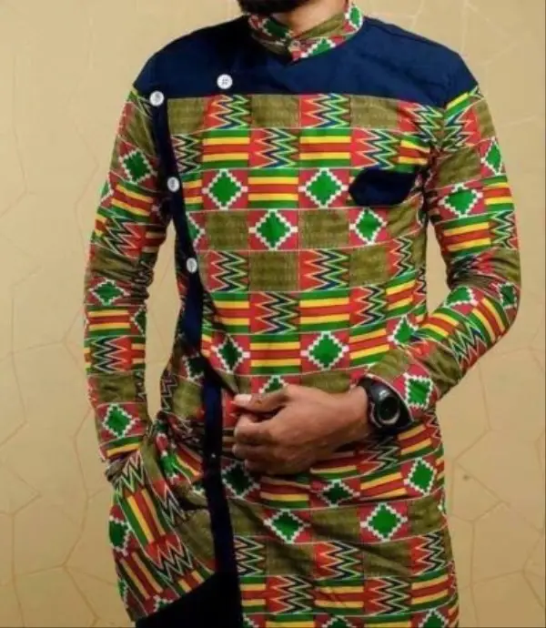 plain and pattern ankara styles for men 4